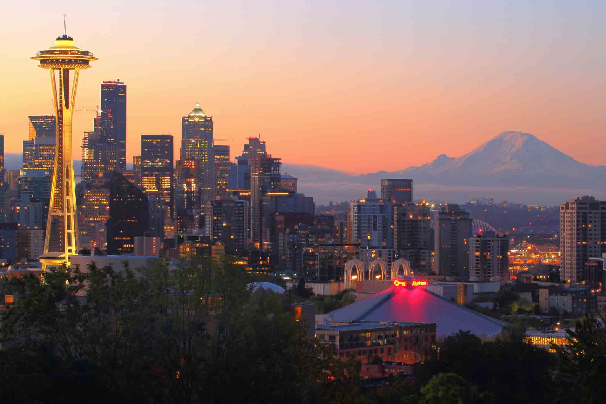 Low light cityscape of Seattle, photographer, Timothy Eberly